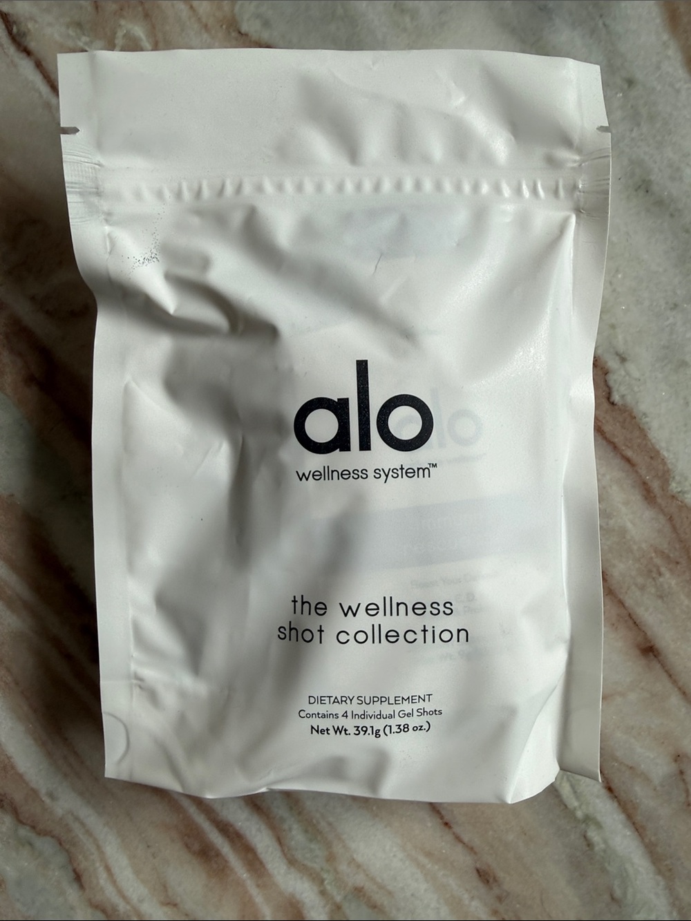 Wellness shot collection pouch
